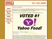 Tablet Screenshot of mywengskitchen.com